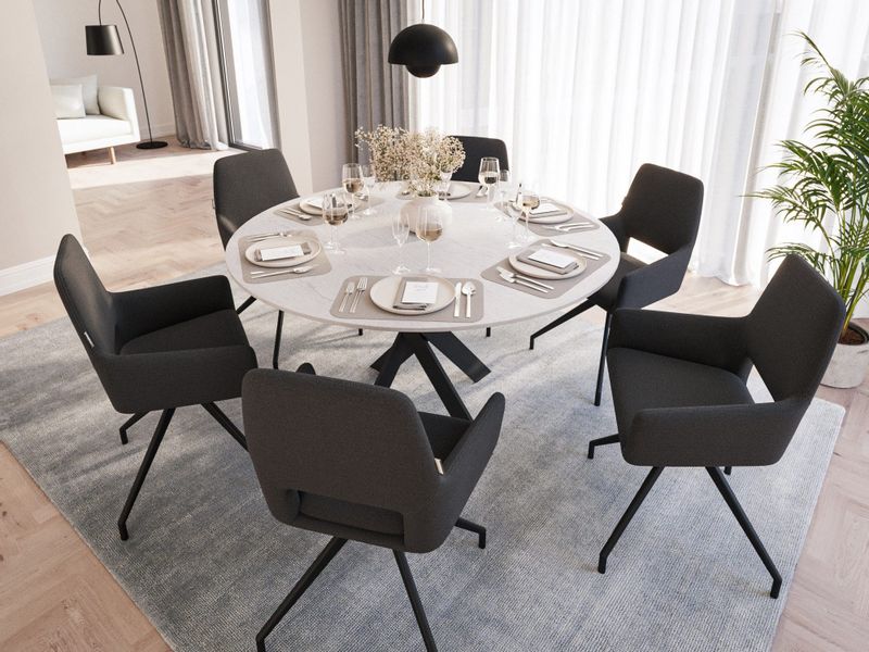 Magnolia Home Esszimmer-Set Esstisch mit 6 günstig online kaufen