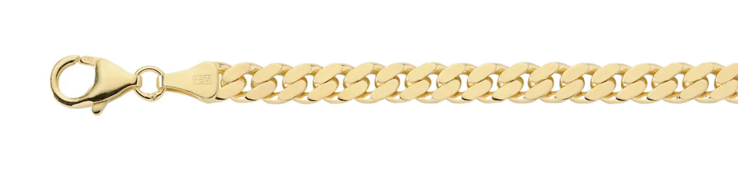 Adelia´s Silberkette "vergoldet Flach Panzer Halskette 50 cm Ø 6,7 mm", Sil günstig online kaufen