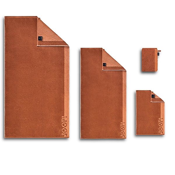 JOOP! Handtuch Waschhandschuh Tone Doubleface Kupfer günstig online kaufen
