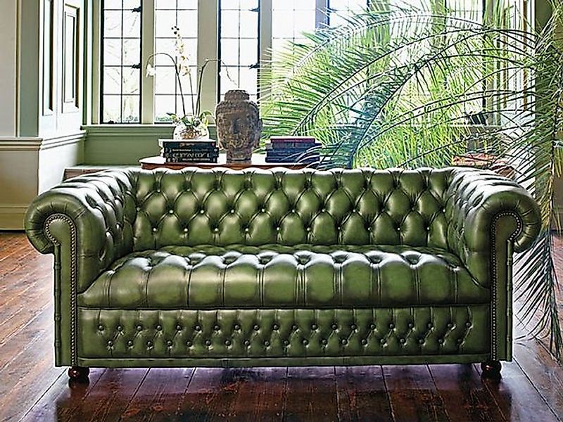 Xlmoebel Chesterfield-Sofa Chesterfield Design Echtleder Sofa Luxus Vintage günstig online kaufen