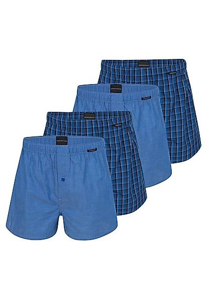 Schiesser Boxershorts 4er Pack Web (Spar-Set, 4-St) Boxershorts - Baumwolle günstig online kaufen
