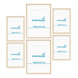 PHOTOLINI Bilderrahmen 6er Set Modern Schmal günstig online kaufen