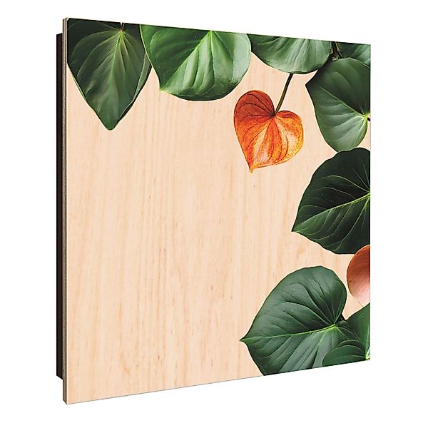 Banjado Schlüsselkasten Holz 30x30cm Schwarz Scharnier Rechts 50 Haken Desi günstig online kaufen