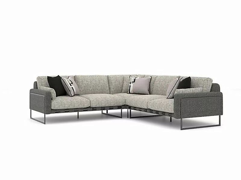 JVmoebel Ecksofa Luxus Grau Sofa L-Form Modern Design Wohnzimmer Textil Neu günstig online kaufen