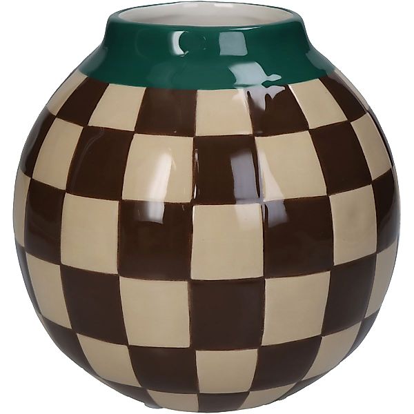 Vase "Checker" Dolomite Multi - Karomuster günstig online kaufen