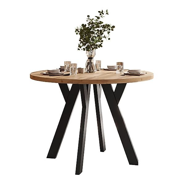 Lookway Esstisch VOLTA LOFT Runder ausziehbarer günstig online kaufen