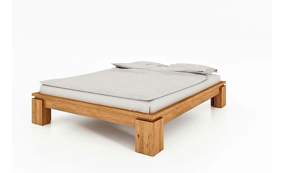 Massivholzbett hoch mit KT   ¦ holzfarben ¦ Maße (cm): B: 148 H: 36 Betten günstig online kaufen