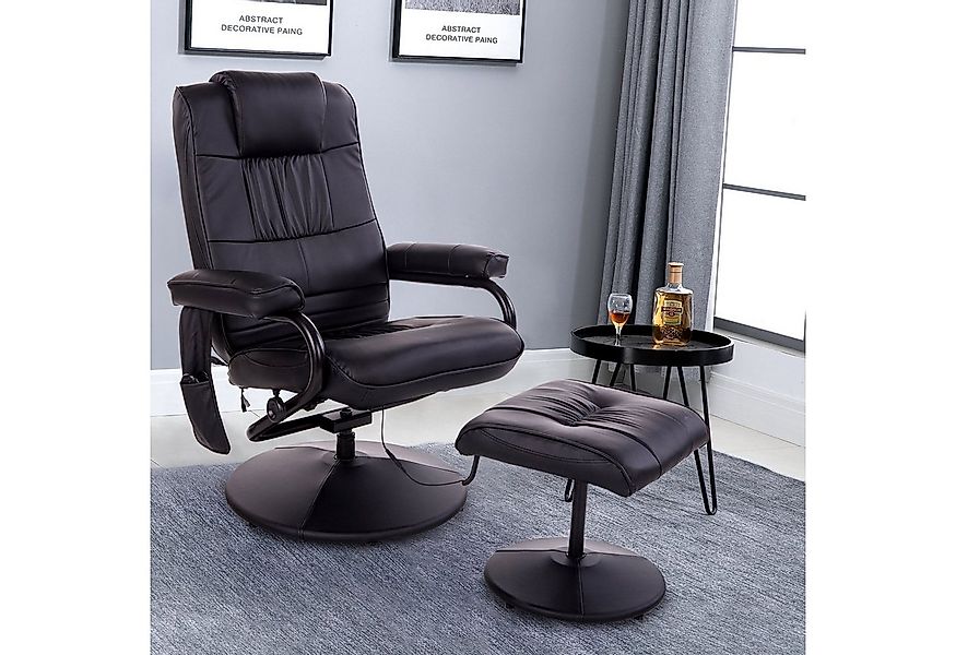 HOMCOM Massagesessel Fernsehsessel Hocker Kunstleder (Set, 2-St., Relaxlieg günstig online kaufen