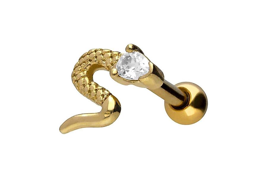 PIERCINGLINE Single-Ohrstecker Chirurgenstahl Ohrpiercing SCHLANGE + günstig online kaufen