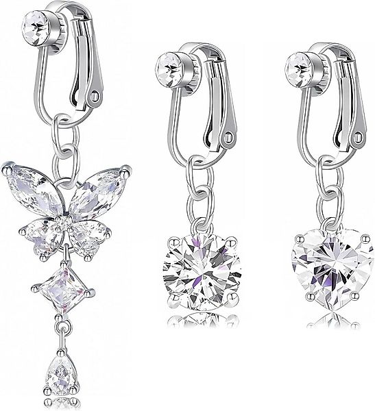 LOYEBOHU Bauchnabelpiercing-Set 3er Set Fake Bauchnabelpiercing günstig online kaufen