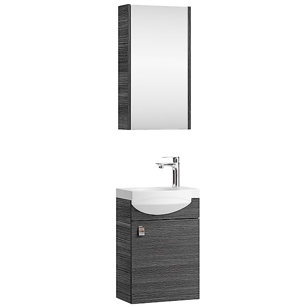 Planetmöbel Badmöbel-Set Waschtischunterschrank mit Spiegelschrank 40cm, günstig online kaufen
