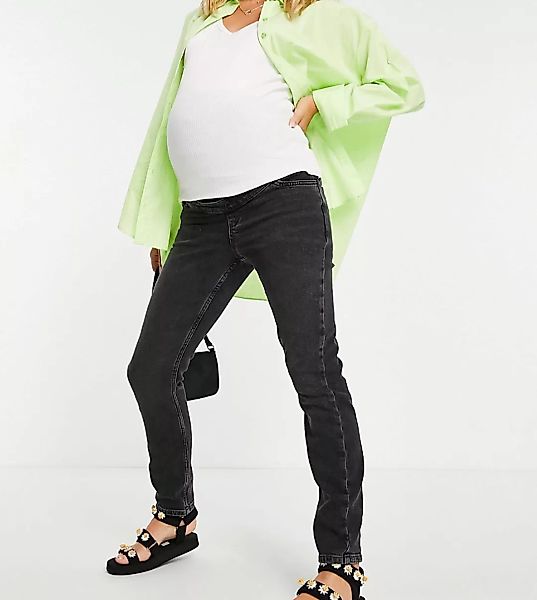 New Look Maternity – Mom-Jeans in Schwarz günstig online kaufen
