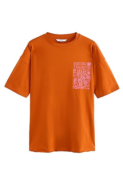 Next T-Shirt Relaxed Fit T-Shirt, Nahtdetails günstig online kaufen