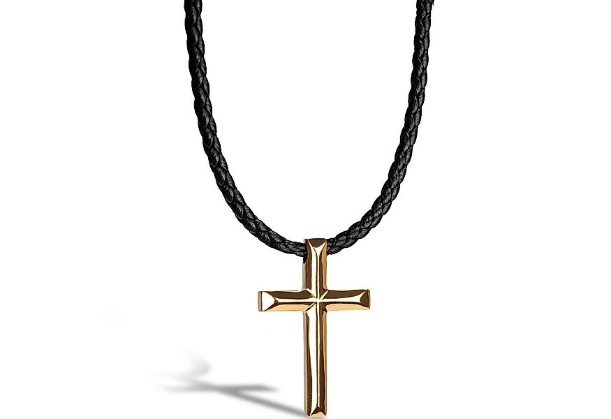 SERASAR Lederband Lederhalskette mit Edelstahlanhänger "Cross" (1-tlg), aus günstig online kaufen