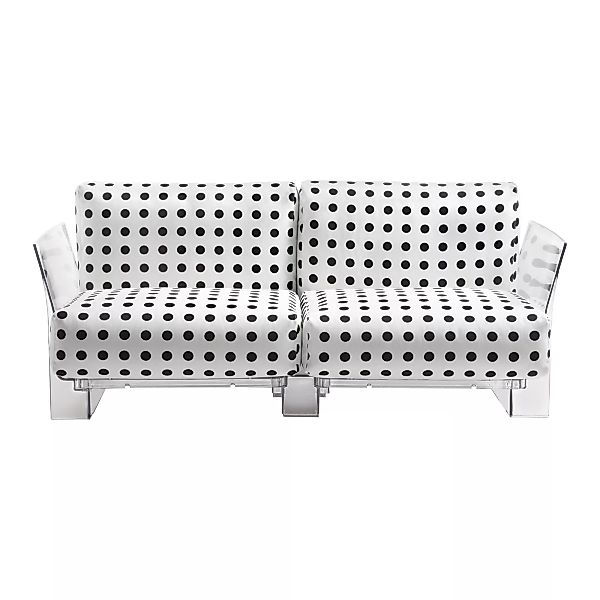 Kartell - Pop 2-Sitzer Sofa gepunktet - weiß, schwarz/BxHxT 167x70x94cm/Ges günstig online kaufen