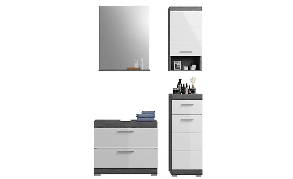 Badmöbel-Set SCHLOONSEE  4 teilig  bestehend aus: Waschbeckenunterschrank günstig online kaufen