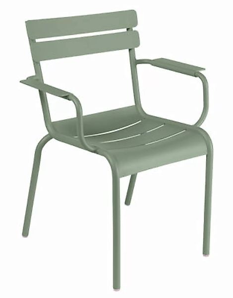 Stapelbarer Sessel Luxembourg metall grün / Aluminium - Fermob - Grün günstig online kaufen