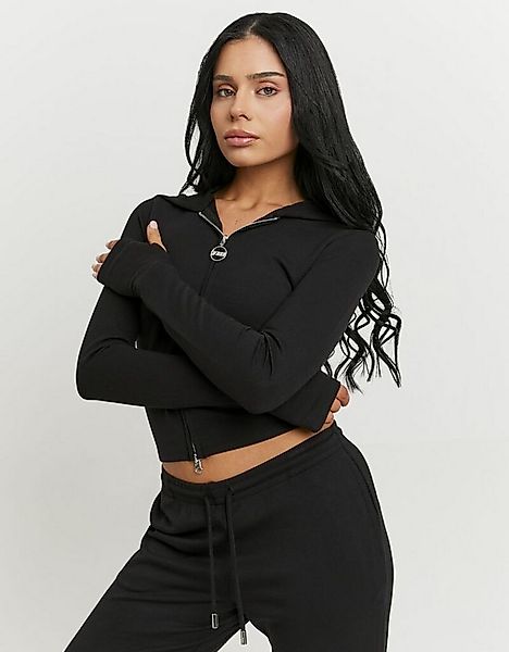 Tally Weijl Kapuzensweatjacke SSWPEMARIE Materialmix, verkürzt geschnitten günstig online kaufen