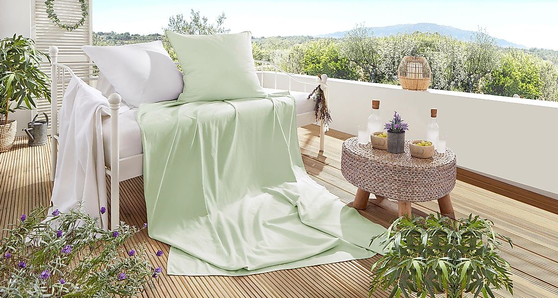 Primera Bettwäsche Summer-Set Stone-Washed, Kissenbezug + günstig online kaufen