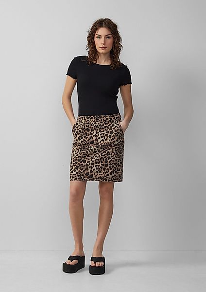 QS Minirock Rock Pencilskirt mit All-over-Print günstig online kaufen