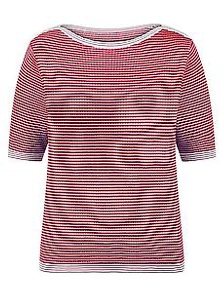 Pullover U-Boot-Ausschnitt Peter Hahn rot günstig online kaufen