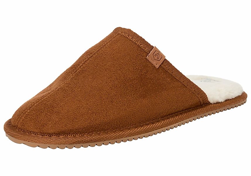 Apollo Pantoffel 2 Stk. tlg. aus Wildlederimitat mit Gummisohle günstig online kaufen