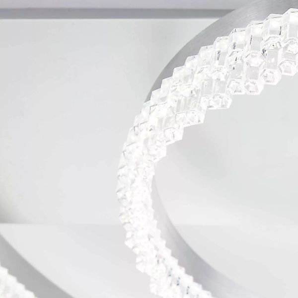LED-Deckenleuchte Aurora, aluminium, Ø 61 cm, Aluminium, CCT günstig online kaufen
