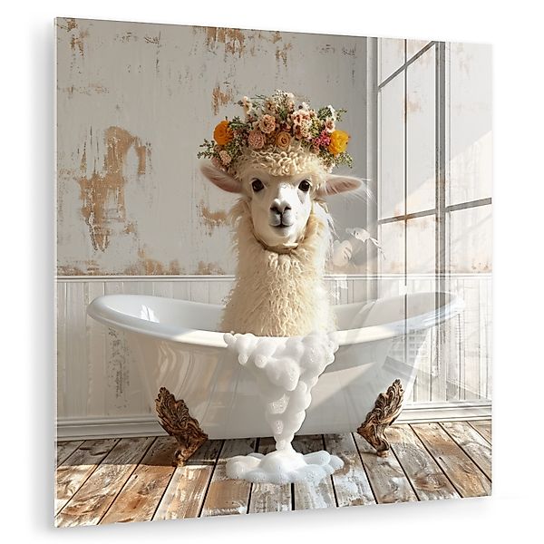 MuchoWow Acrylglasbild Vintage - Alpaka - günstig online kaufen