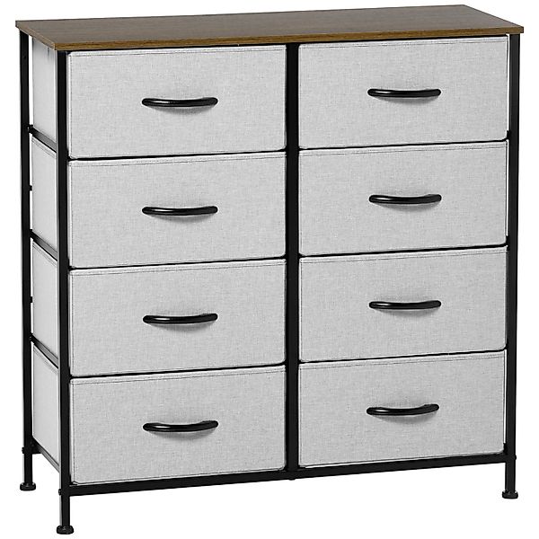 HOMCOM Kommode mit Arbeitsplatte MDF Grau 80L x 30B x 81,5H cm günstig online kaufen