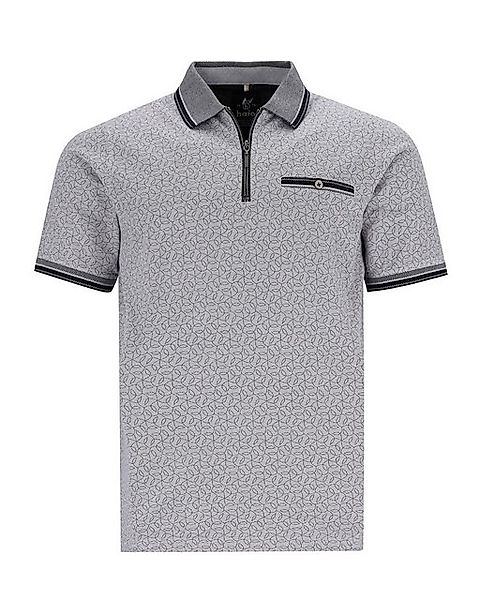 Hajo Poloshirt Piqué-Poloshirt mit Alloverdruck günstig online kaufen