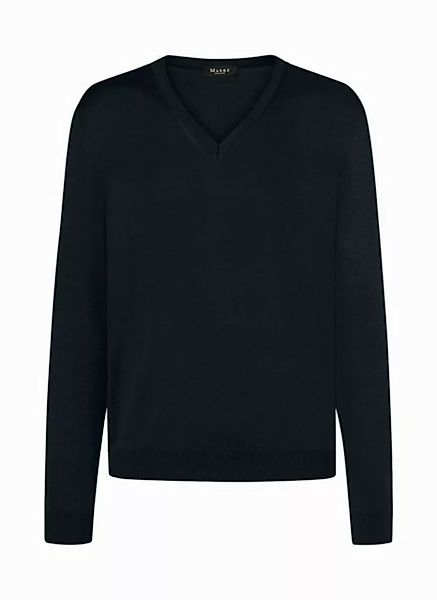 MAERZ Muenchen V-Ausschnitt-Pullover schwarz regular fit (1-tlg) günstig online kaufen