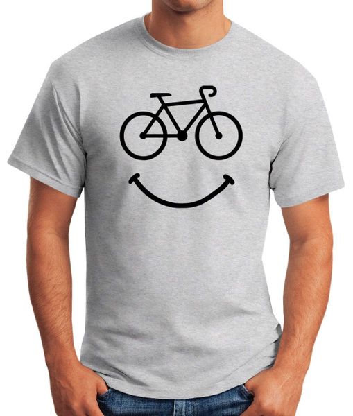 MoonWorks Print-Shirt Fahrrad Herren T-Shirt Smile günstig online kaufen