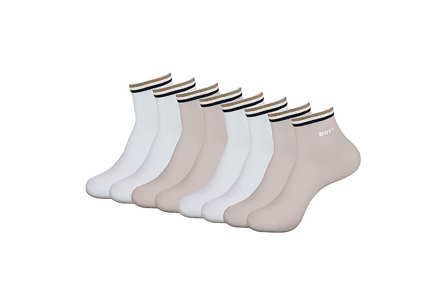 BOSS Kurzsocken SH Socks Stripe CC (4-Paar) mit BOSS Logo am Bund günstig online kaufen