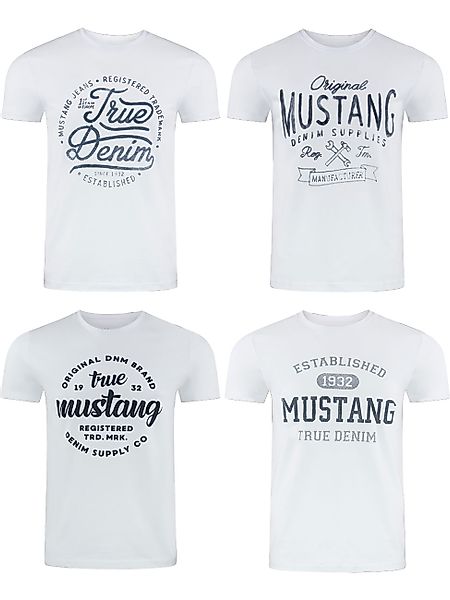 MUSTANG T-Shirt Herren Printshirt Regular Fit günstig online kaufen
