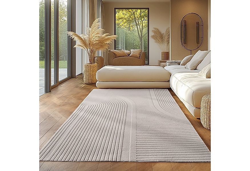 SIMPEX24 Designteppich Unicolor - Einfarbig, Rechteckig, Höhe: 12 mm, Kurzf günstig online kaufen