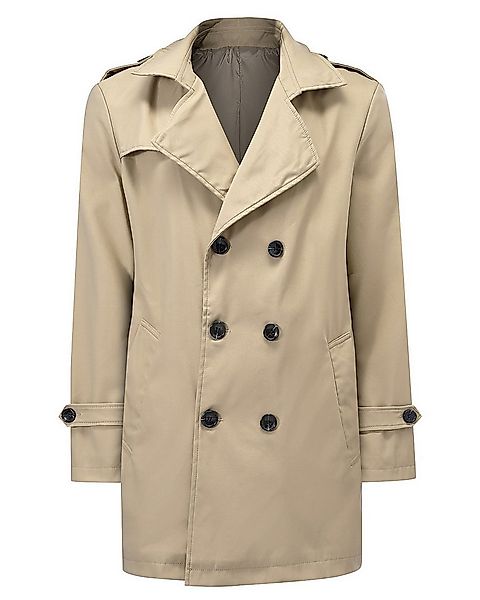 Allthemen Trenchcoat zweireihig Herren eleganter Kurzmantel Mittellange Her günstig online kaufen