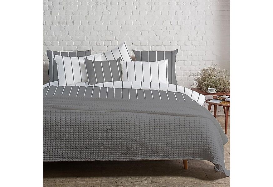 TRAUMSCHLAF Bettwäsche Fine Stripes, Flanell, 2 teilig, melierte flauschig günstig online kaufen