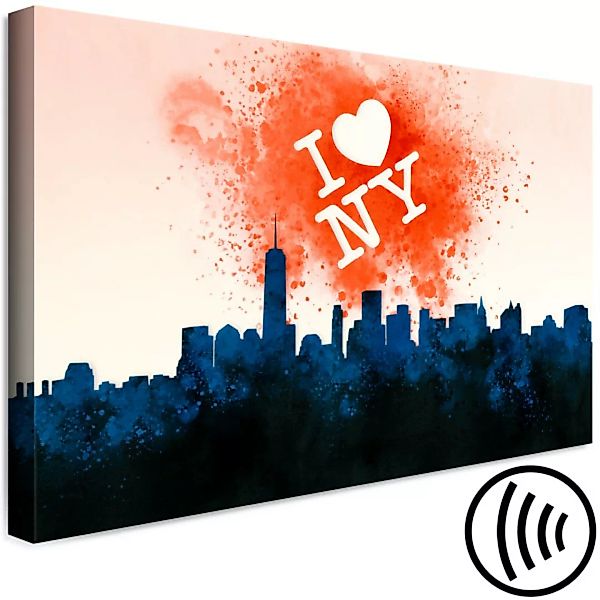 Leinwandbild Stadt-Gefühle - abstraktes Panorama von New York City mit Schr günstig online kaufen