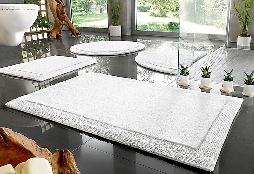 my home Badematte »Kapra, Badvorleger, Badezimmer Teppich«, beidseitig nutz günstig online kaufen