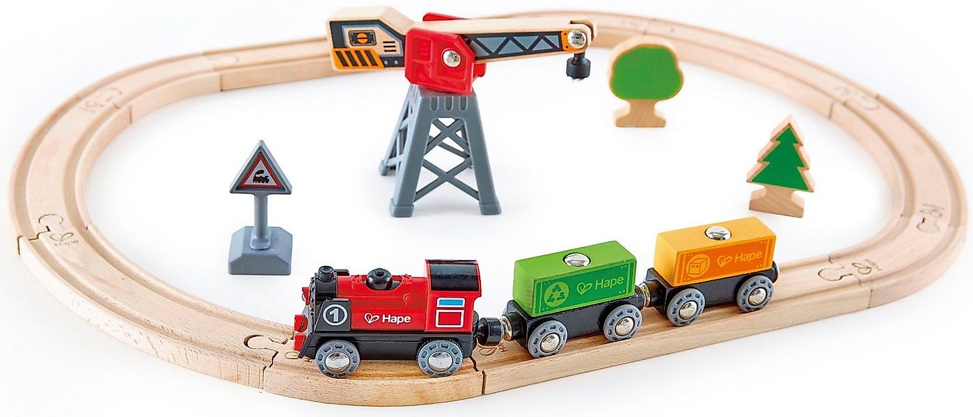 Hape Spielzeug-Eisenbahn Eisenbahn-Set Fracht, (Set) günstig online kaufen