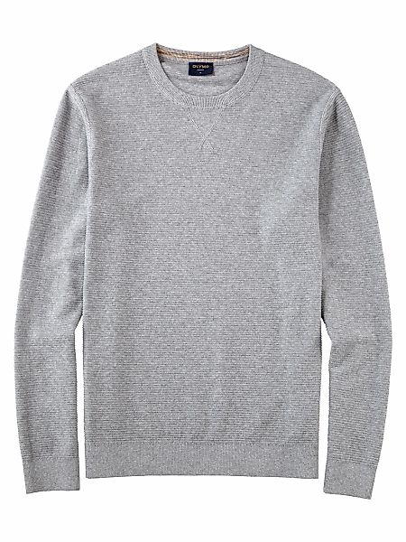 OLYMP Rundhalspullover "OLYMP Strick Casual" mit modischem Strukturmuster günstig online kaufen