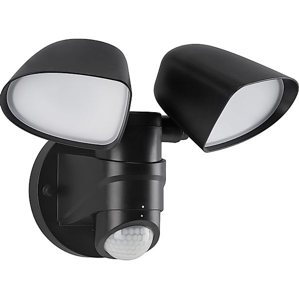 Telefunken LED-Außenleuchte mit Bewegungsmelder 2-flammig 1000lm Schwarz günstig online kaufen