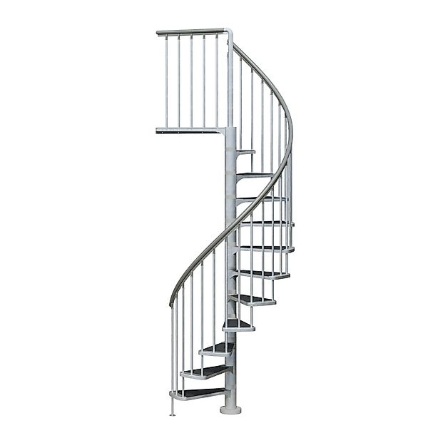 Dolle Außenspindeltreppe Gardenspin mit TRIMAX-Stufen Ø 125 cm Höhe bis 352 günstig online kaufen