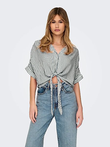 ONLY Kurzarmbluse "ONLPAULA LIFE S/S TIE SHIRT WVN NOOS" günstig online kaufen