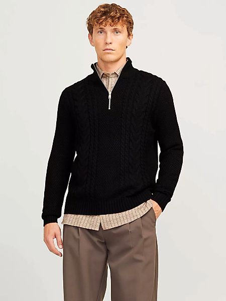 Jack & Jones Troyer "JJCRAIG KNIT HALF ZIP", mit Zopfmuster günstig online kaufen