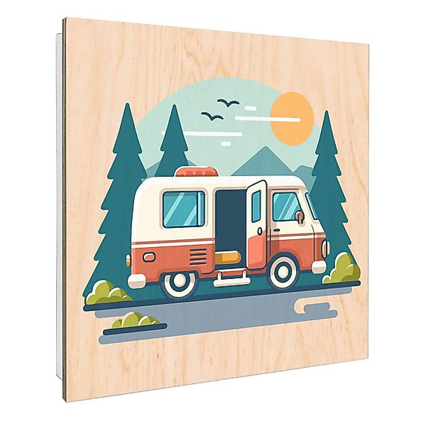 Banjado Großer Schlüsselbox Holz 30x30cm Weiß Scharnier Rechts 50 Haken Sch günstig online kaufen