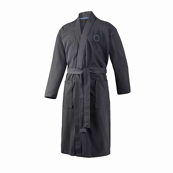 JOOP! Herren Bademantel - Kimono, Logo, Baumwolle Grau 50/52 günstig online kaufen