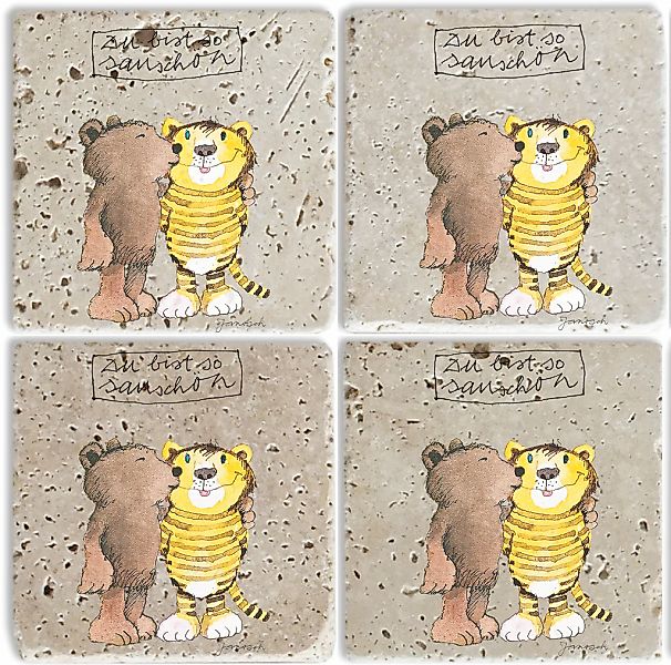 LuckyLinde Getränkeuntersetzer "Der kleine Bär und der Tiger" Janosch Set T günstig online kaufen