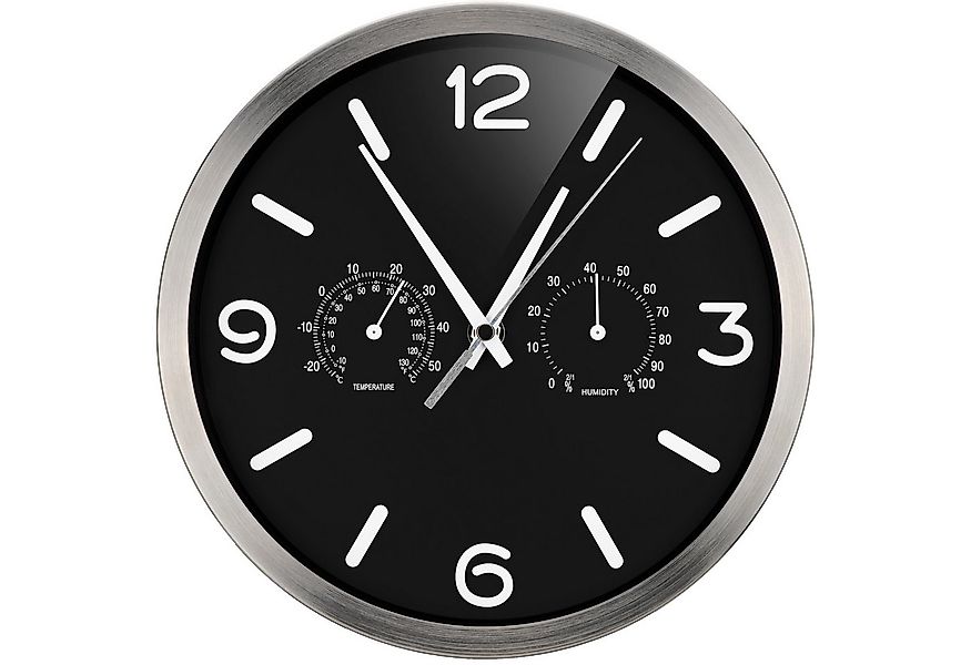 OPTUS Wanduhr MyTime ND DCF Thermo-/Hygro-Wanduhr 25 cm schwa günstig online kaufen