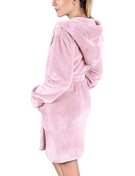 Gräfenstayn Damenbademantel Bademantel Damen flauschig Kapuze Kuschelfleece günstig online kaufen